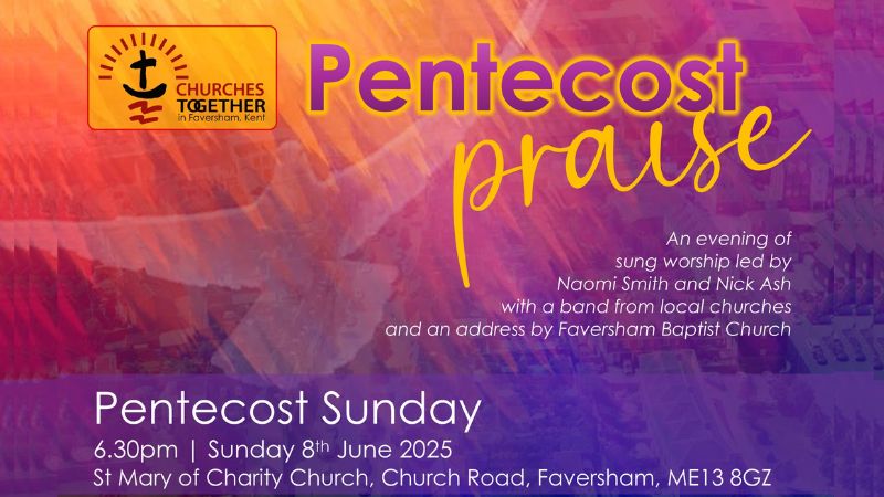 Pentecost Praise*
Christians from across the town will be gathering to celebrate Pentecost together*Pentecost Praise