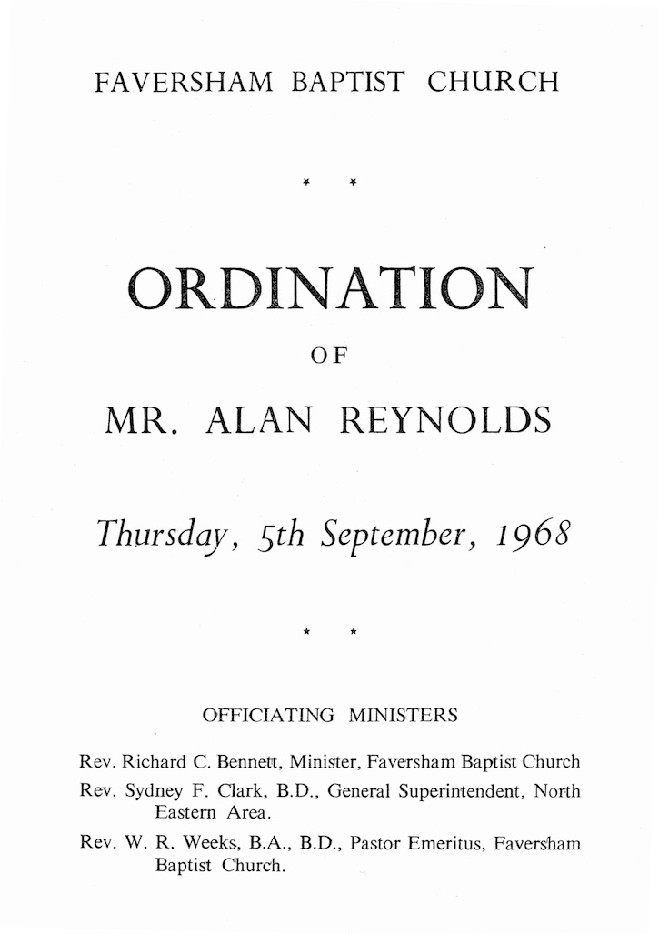 Ordination Service 05.09.1968