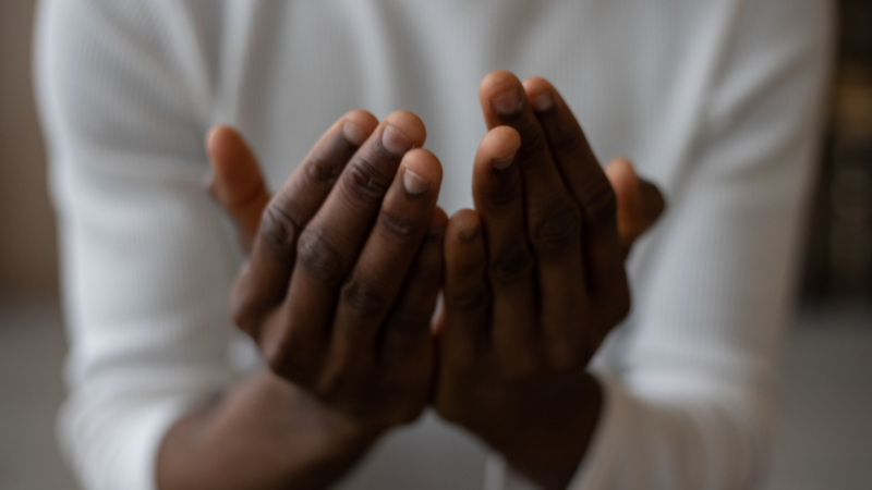 man praying